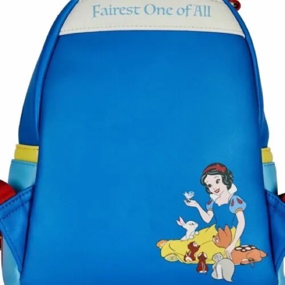 Loungefly Disney Snow White Cosplay Bow Handle Double Strap Purse Mini Backpack - Picture 3 of 3